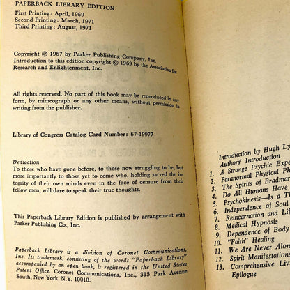 Psychic Phenomena: Revelations and Experiences by Dorothy Bomar & Robert Bradley [1971 PAPERBACK]