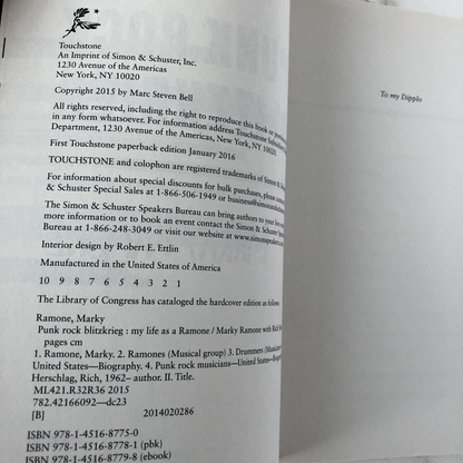 Punk Rock Blitzkrieg: My Life as a Ramone by Marky Ramone - Bookshop Apocalypse