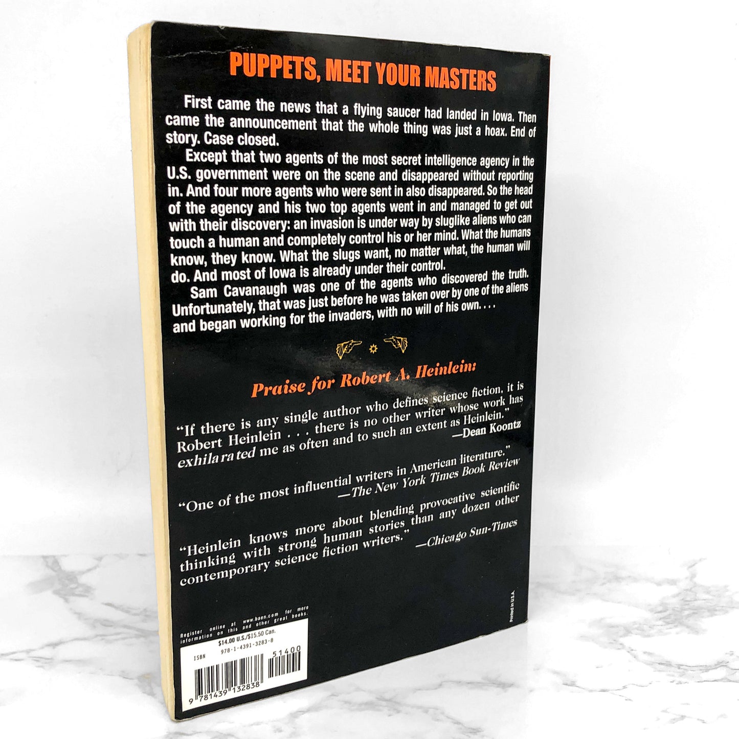 The Puppet Masters by Robert A. Heinlein [TRADE PAPERBACK RE-ISSUE] 2009 • BAEN