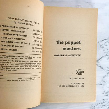 The Puppet Masters by Robert A. Heinlein [1951 PAPERBACK]