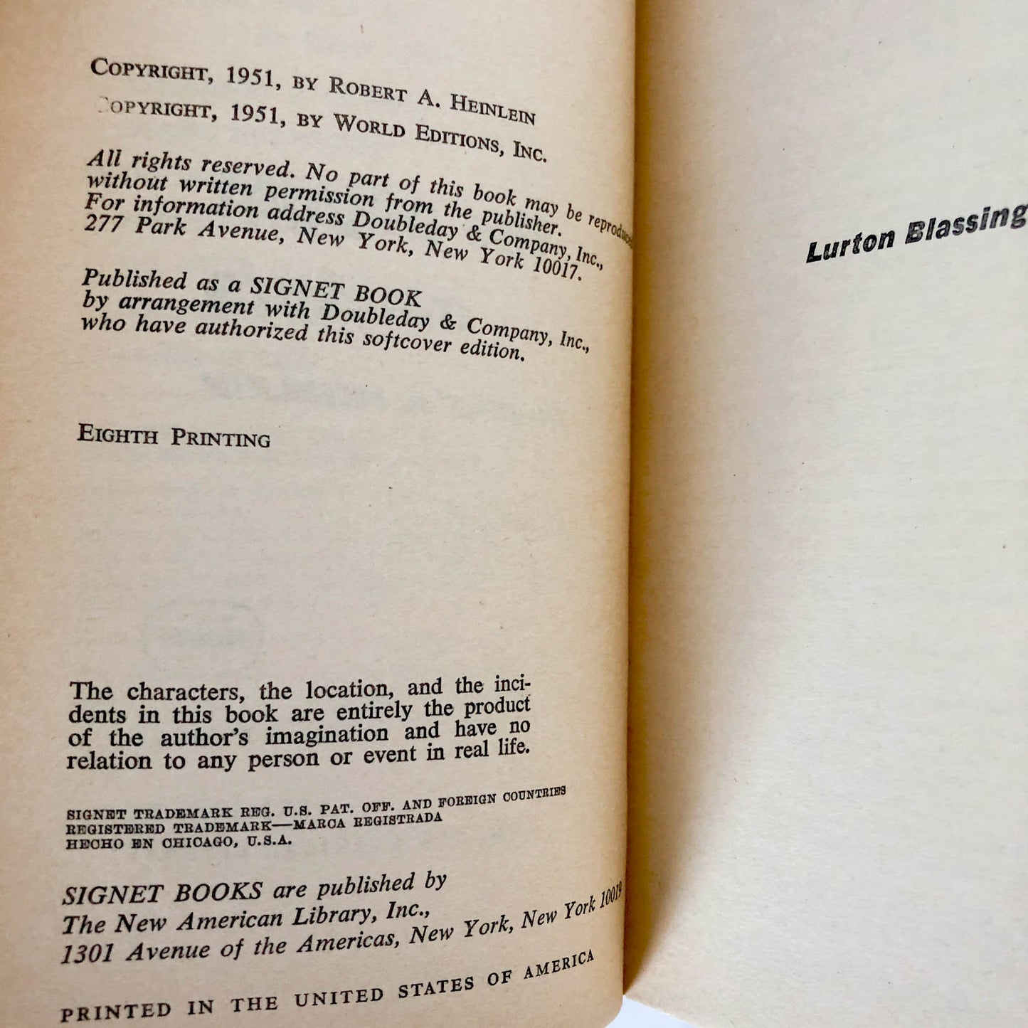 The Puppet Masters by Robert A. Heinlein [1951 PAPERBACK]