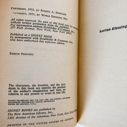 The Puppet Masters by Robert A. Heinlein [1951 PAPERBACK]