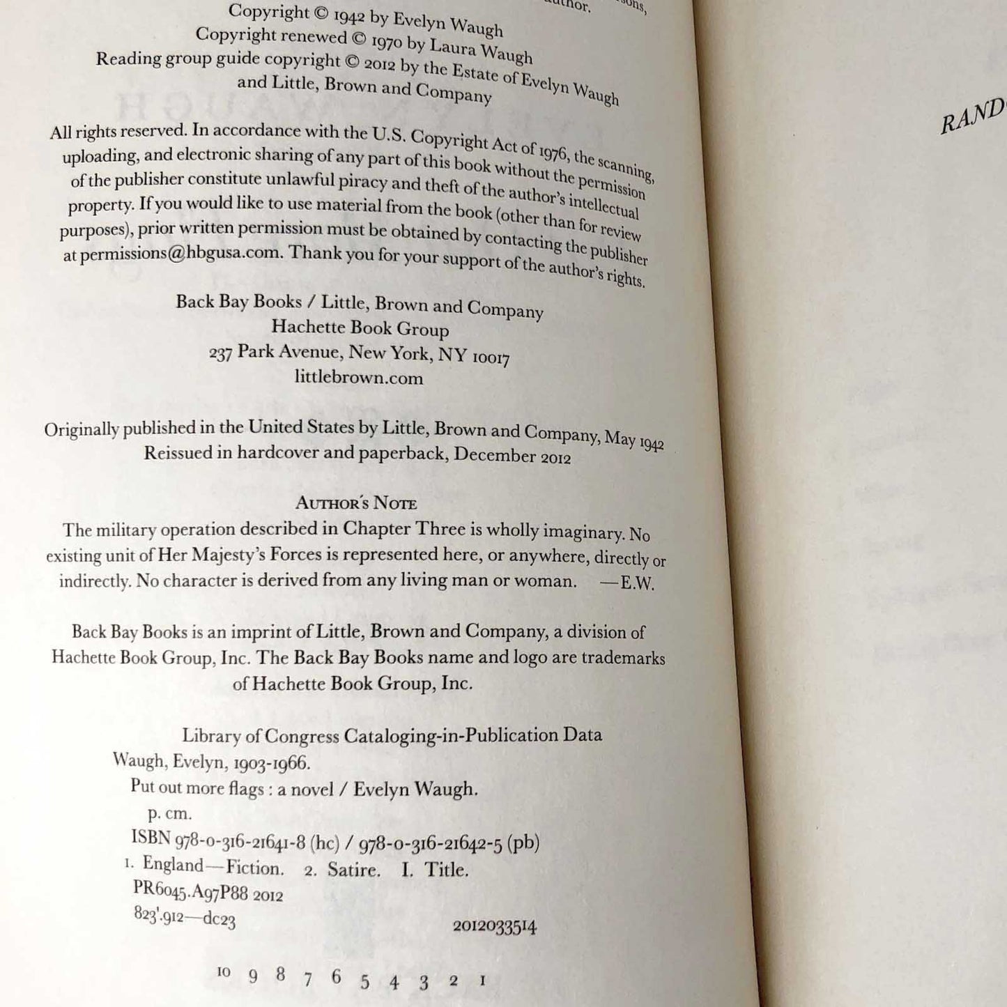 Put Out More Flags by Evelyn Waugh [2012 TRADE PAPERBACK]