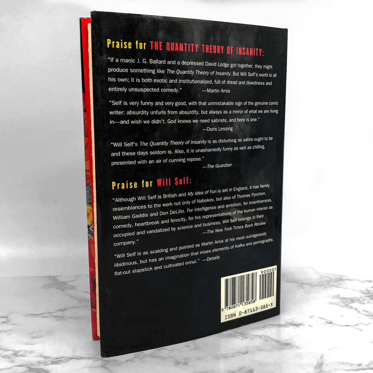 The Quantity Theory of Insanity by Will Self [U.S. FIRST EDITION • FIRST PRINTING] 1995