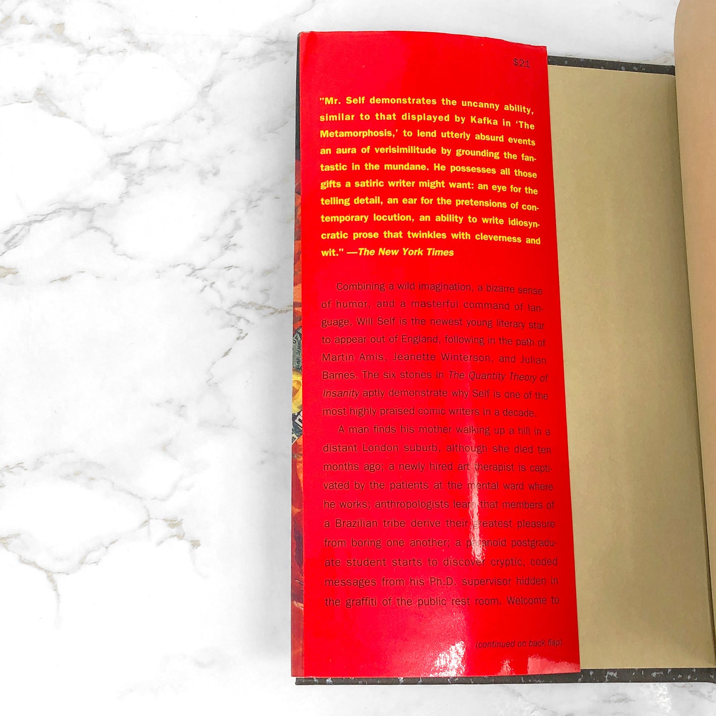 The Quantity Theory of Insanity by Will Self [U.S. FIRST EDITION • FIRST PRINTING] 1995