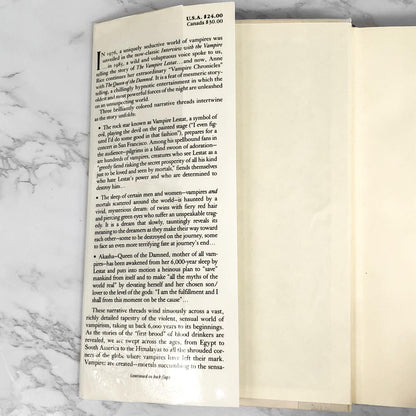 The Queen of the Damned by Anne Rice [FIRST EDITION] 6th Print  ❧ 1992