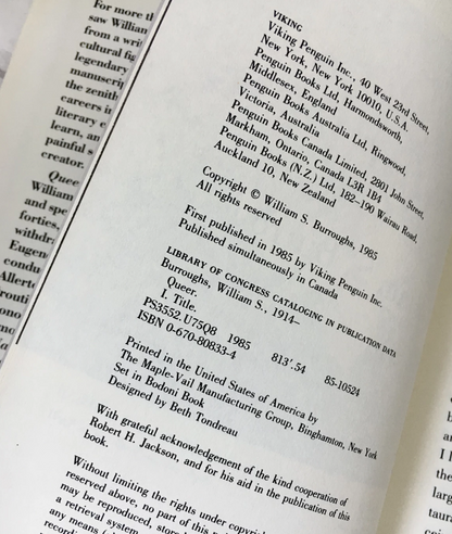 Queer by William S. Burroughs [FIRST EDITION] - Bookshop Apocalypse