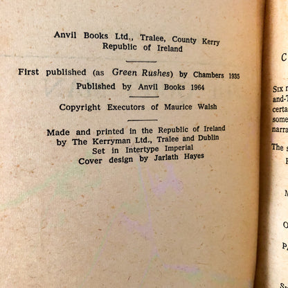 The Quiet Man by Maurice Walsh [RARE ANVIL MOVIE TIE-IN PAPERBACK / IRELAND 1964]