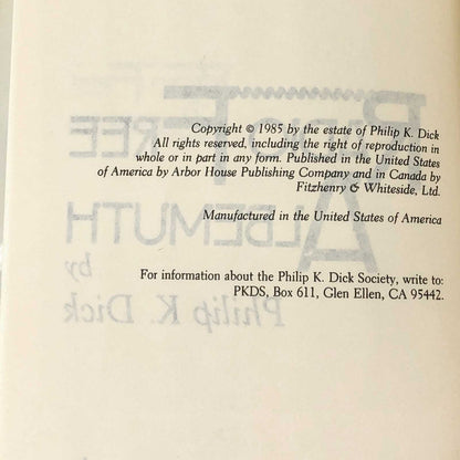 Radio Free Albemuth by Philip K. Dick [1985 HARDCOVER]