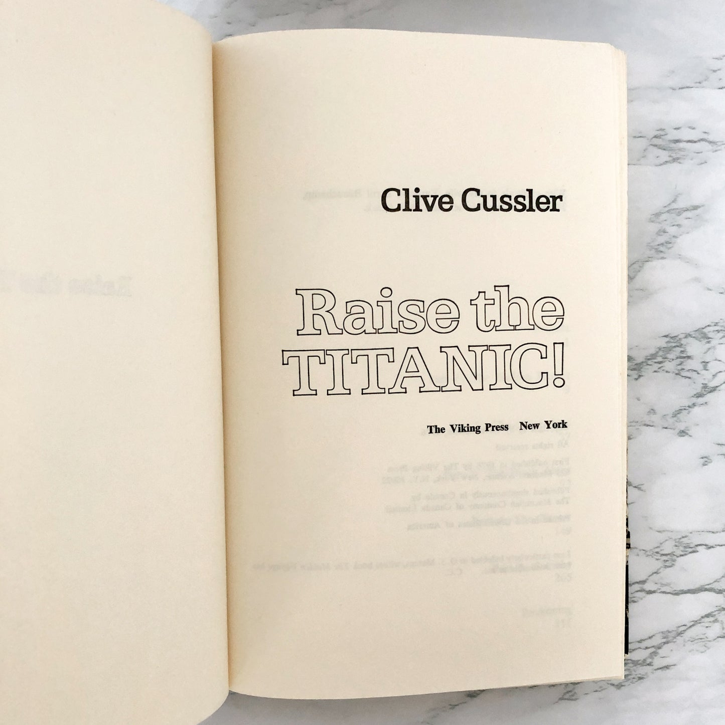 Raise the Titanic! by Clive Cussler [FIRST BOOK CLUB EDITION / 1976]