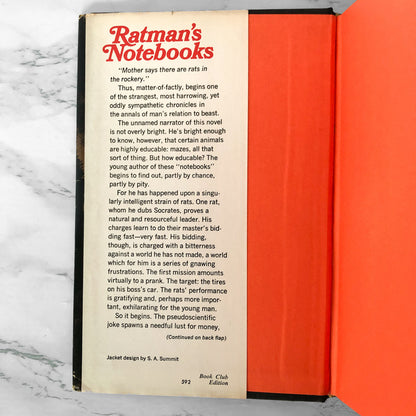 Ratman's Notebooks [aka Willard] by Stephen Gilbert [FIRST BOOK CLUB EDITION / 1969]