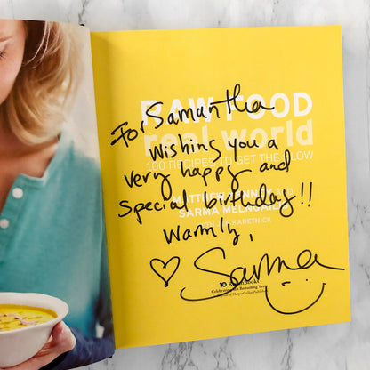 Raw Food/Real World: 100 Recipes to Get the Glow by Matthew Kenney & Sarma Melngailis SIGNED! [FIRST EDITION]