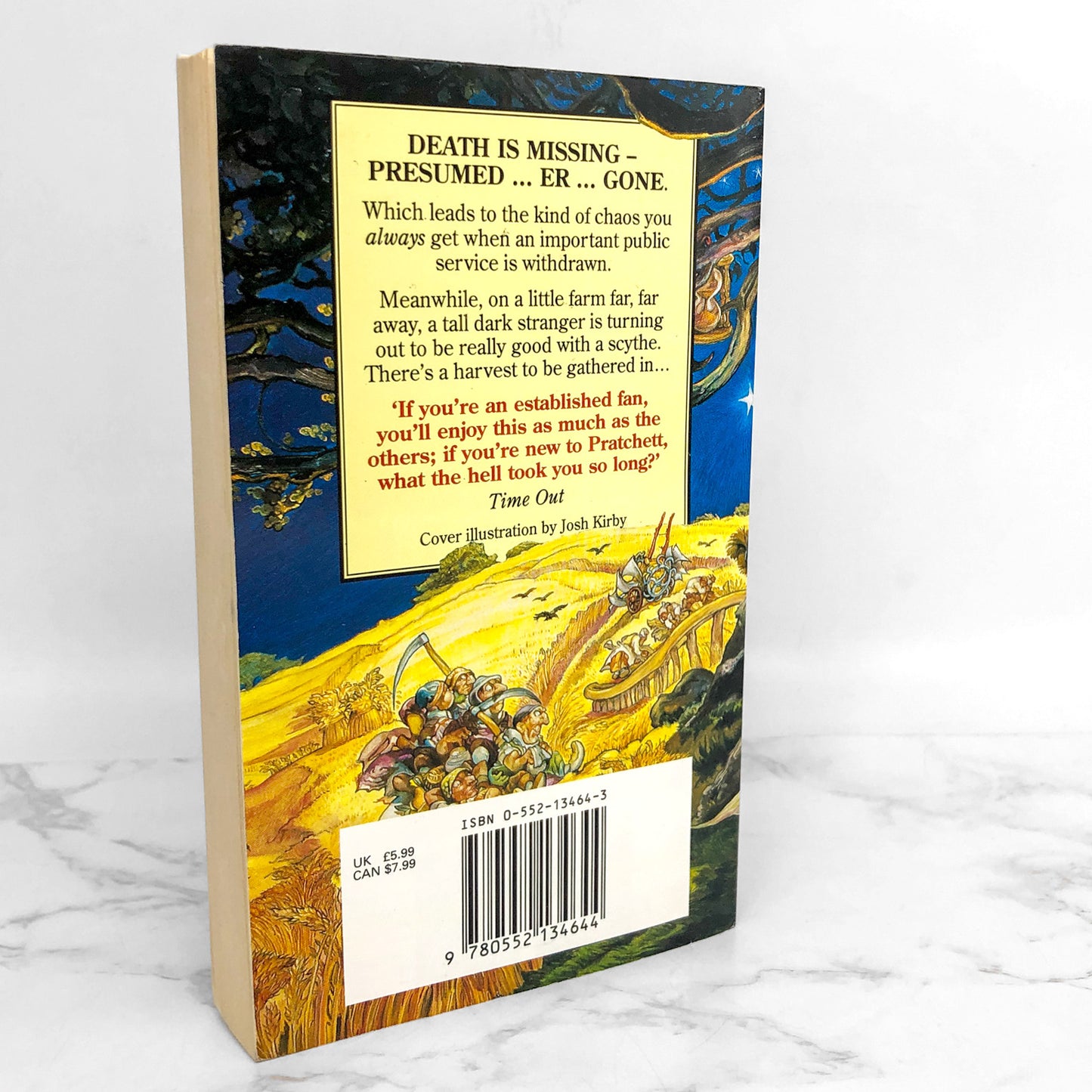 Reaper Man by Terry Pratchett [U.K. FIRST PAPERBACK EDITION] • Discworld #11