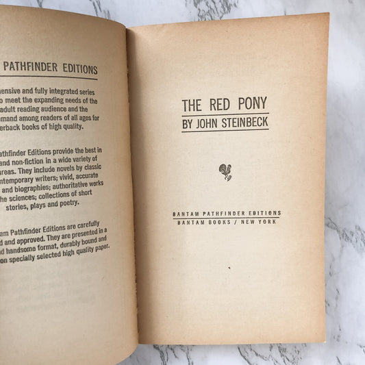 The Red Pony by John Steinbeck [1963 PAPERBACK] - Bookshop Apocalypse