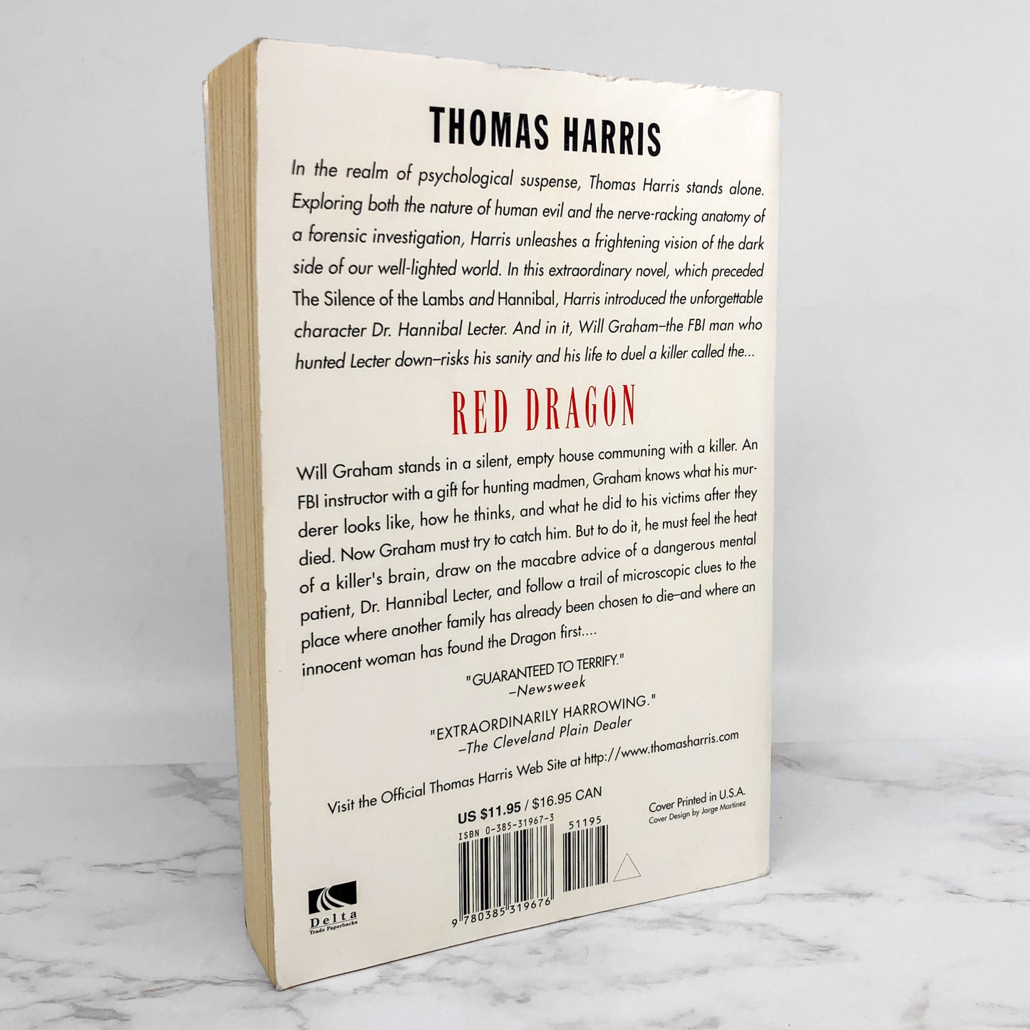 Red Dragon by Thomas Harris [TRADE PAPERBACK] 1998 • Delta • Hannibal #1