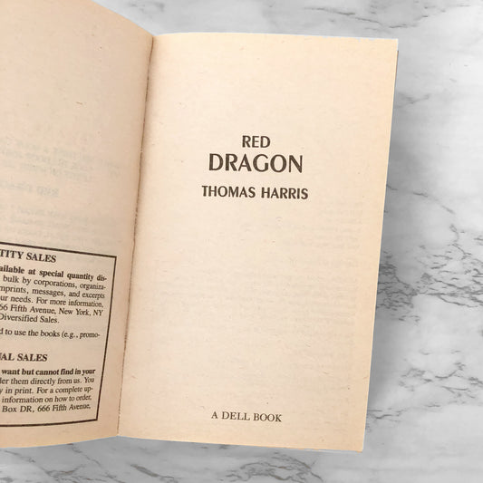 Red Dragon by Thomas Harris [1990 PAPERBACK]