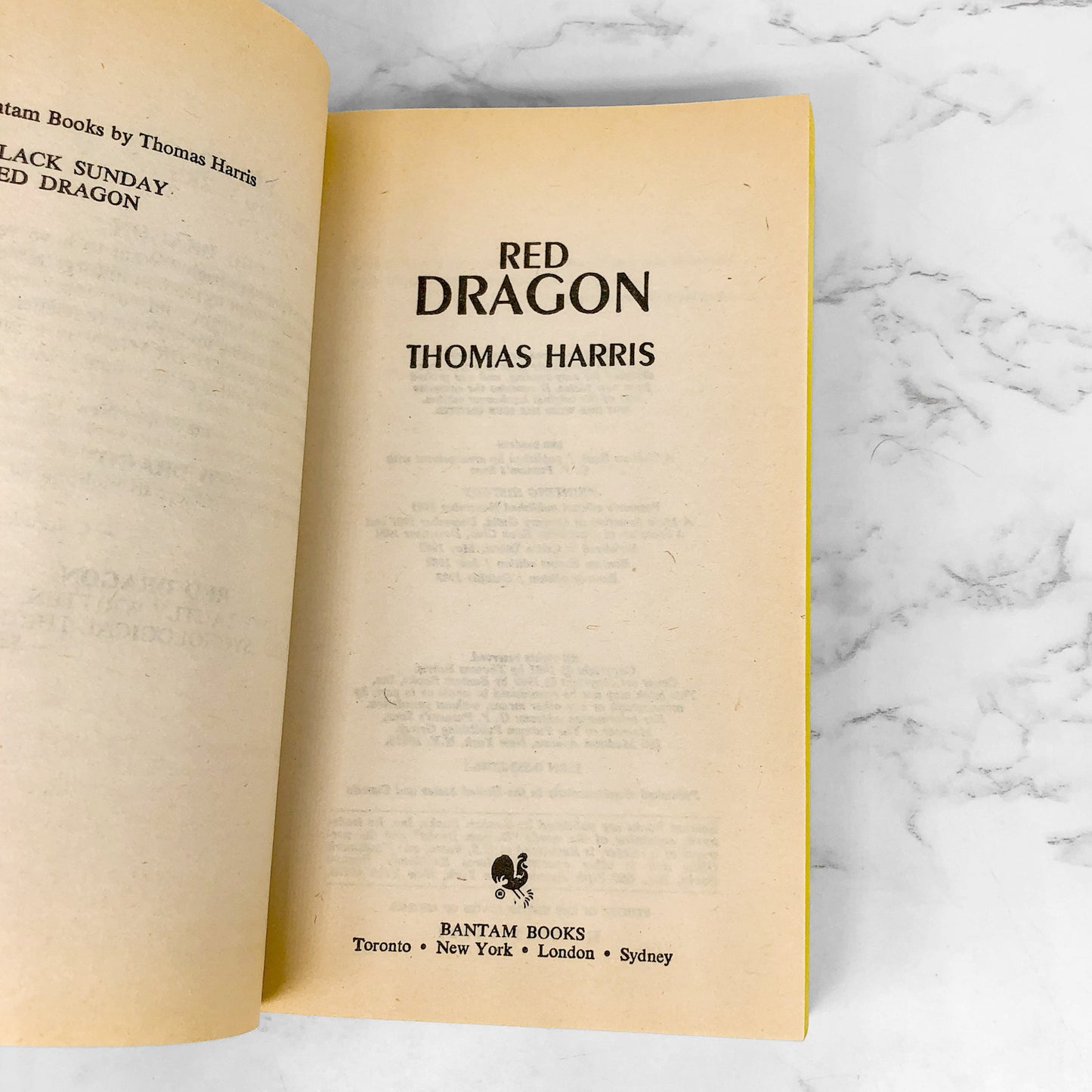Red Dragon by Thomas Harris [FIRST PAPERBACK PRINTING] 1982 • Red Variant • Bantam