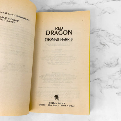 Red Dragon by Thomas Harris [FIRST PAPERBACK PRINTING] 1982 • Red Variant • Bantam