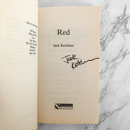 Red by Jack Ketchum SIGNED! [FIRST EDITION U.K. PAPERBACK / 1995]