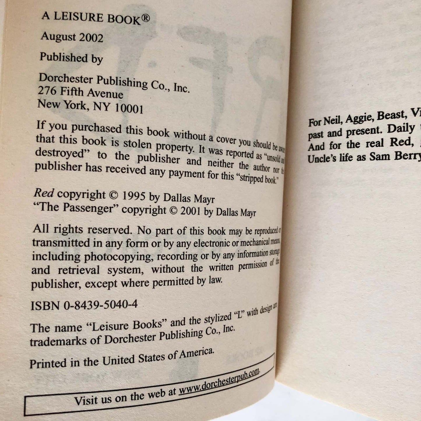Red by Jack Ketchum [2002 PAPERBACK] • Leisure Horror