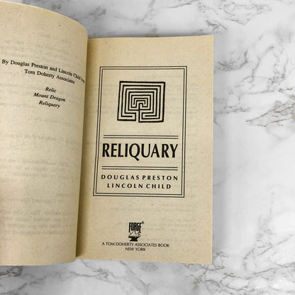 Reliquary by Douglas Preston & Lincoln Child [FIRST PAPERBACK PRINTING] 1998
