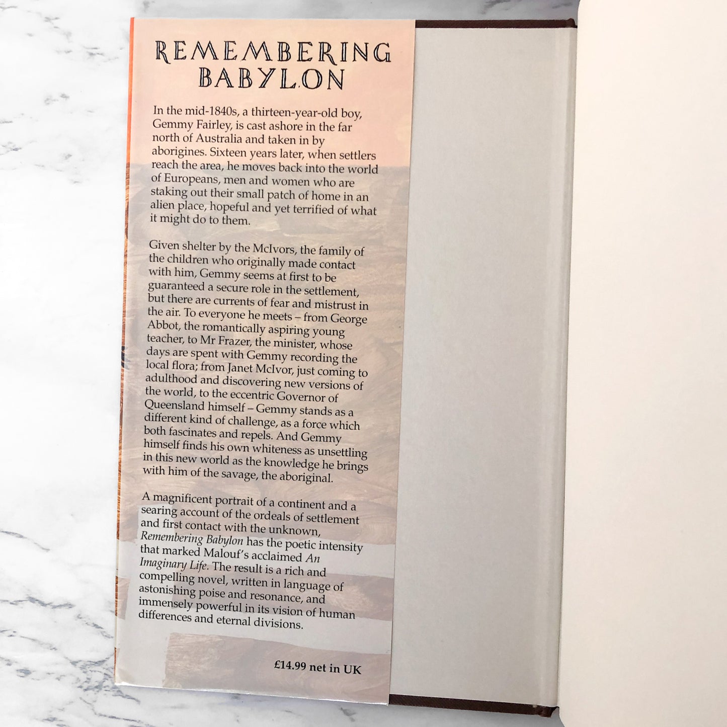 Remembering Babylon by David Malouf [U.K. FIRST EDITION] 1993