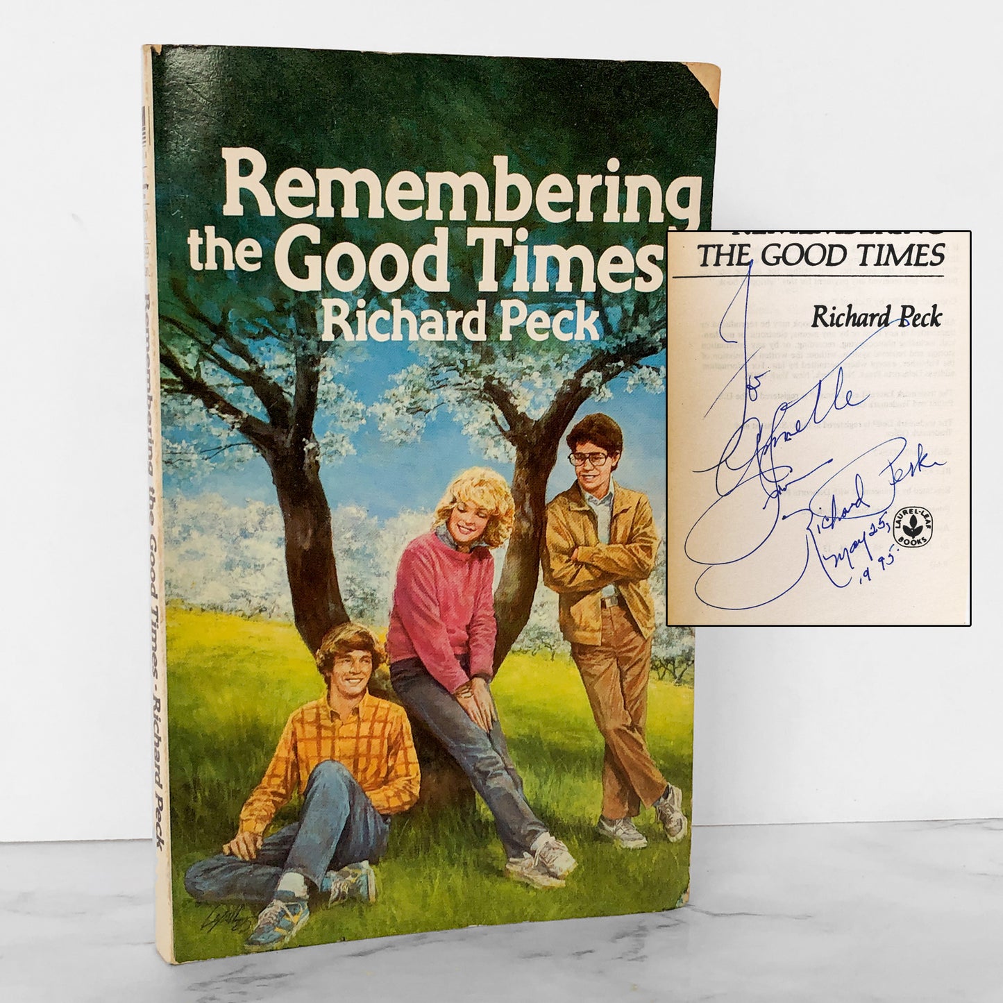Remembering the Good Times by Richard Peck SIGNED! [FIRST EDITION PAPERBACK] 1986