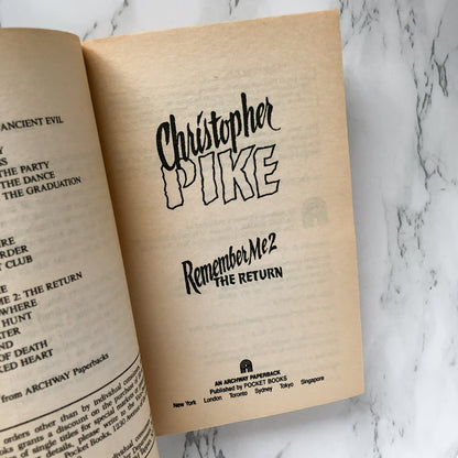 Remember Me 2: The Return by Christopher Pike [1994 PAPERBACK] - Bookshop Apocalypse