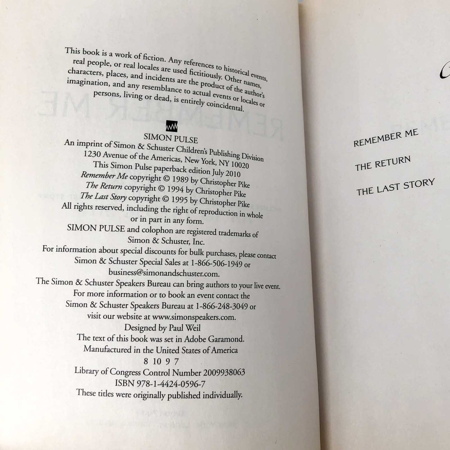 Remember Me - The Complete Trilogy by Christopher Pike [TRADE PAPERBACK OMNIBUS]