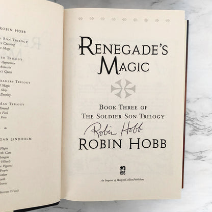 Renegade's Magic by Robin Hobb SIGNED! [2008 HARDCOVER] BCE • Eos