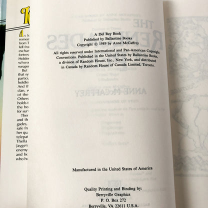 Renegades of Pern by Anne Mccaffrey [1989 HARDCOVER] BCE • Del-Rey • Pern #10