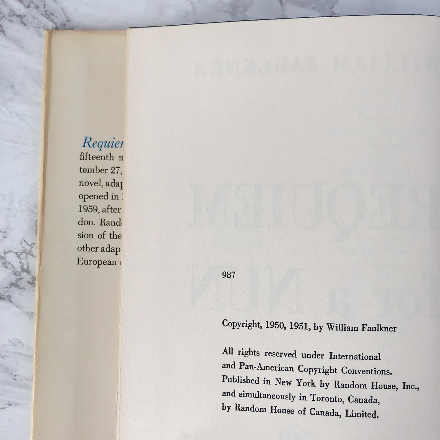 Requiem For a Nun by William Faulkner [SECOND EDITION] - Bookshop Apocalypse