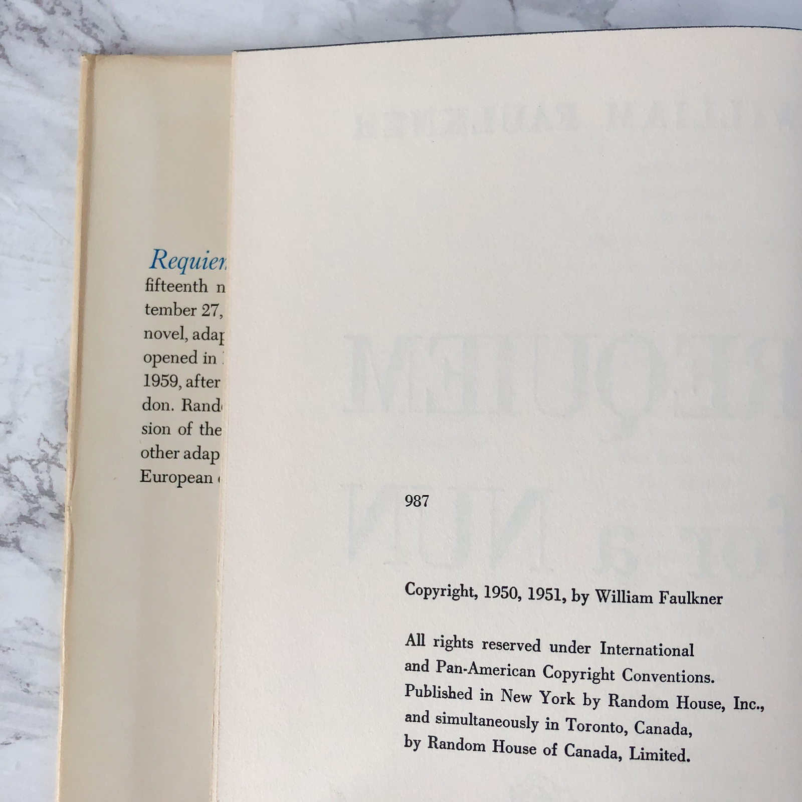 Requiem For a Nun by William Faulkner [SECOND EDITION] - Bookshop Apocalypse