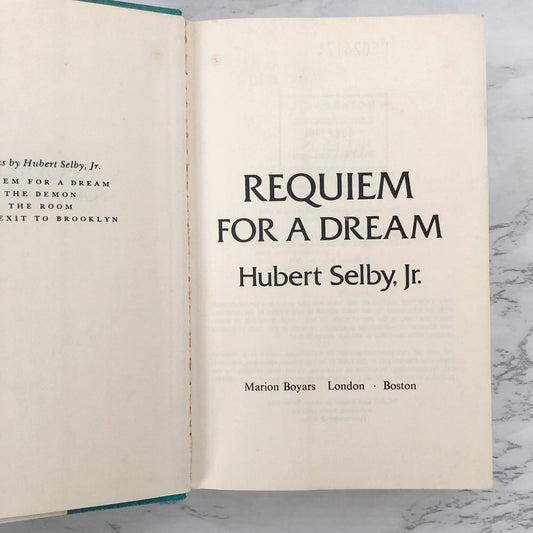 Requiem For a Dream by Hubert Selby Jr. [U.K. FIRST EDITION / 1979] Marion Boyars