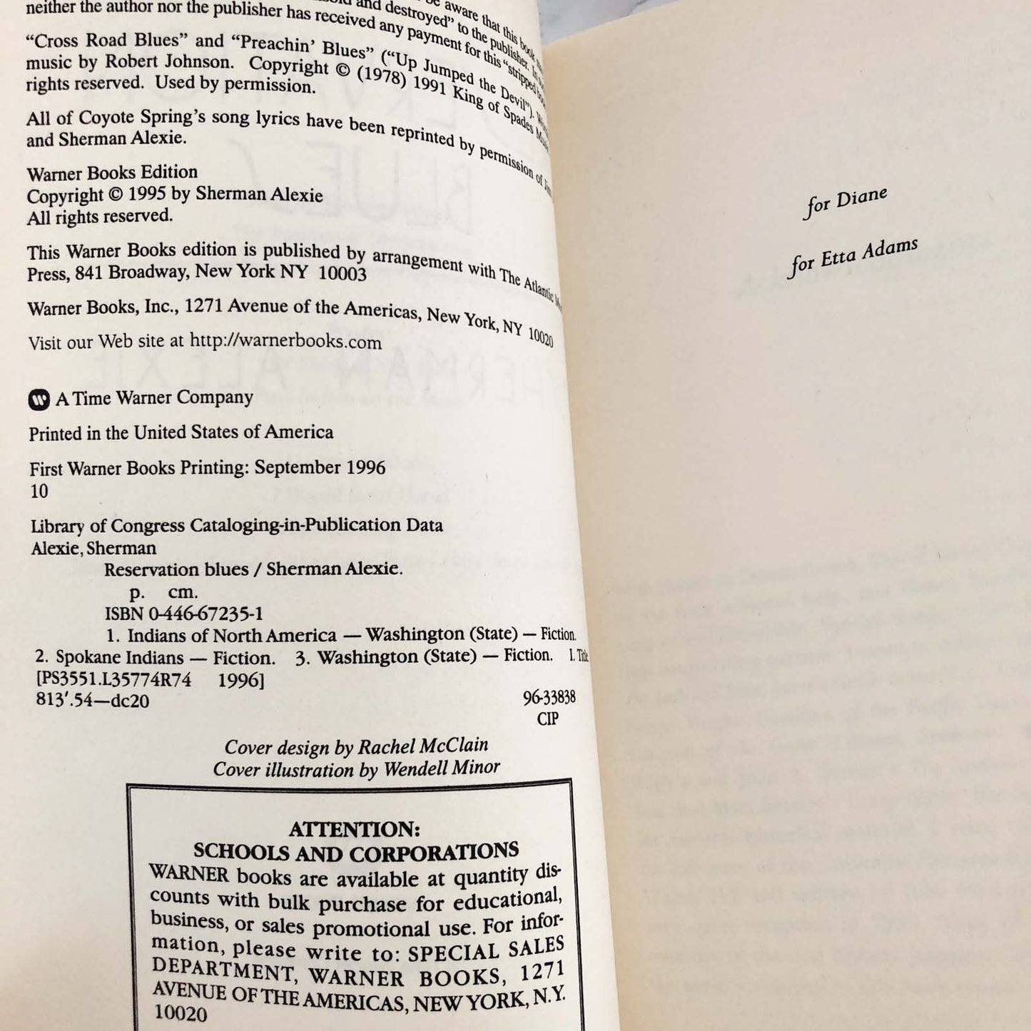 Reservation Blues by Sherman Alexie [TRADE PAPERBACK / 1996]