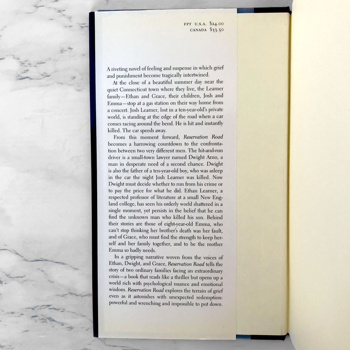 Reservation Road by John Burnham Schwartz [FIRST EDITION / FIRST PRINTING] 1998