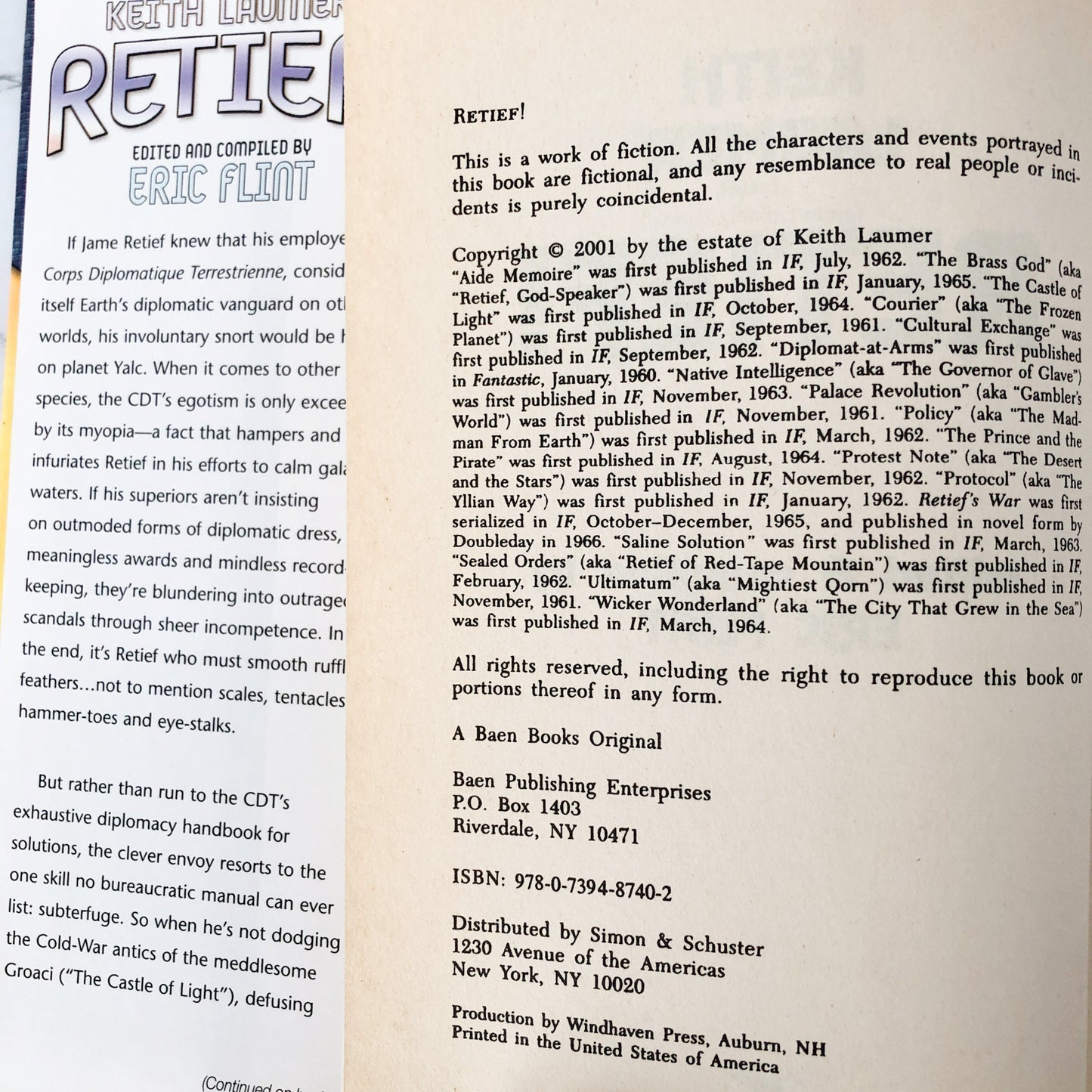 Retief! by Keith Laumer [BAEN HARDCOVER ANTHOLOGY / 2001]