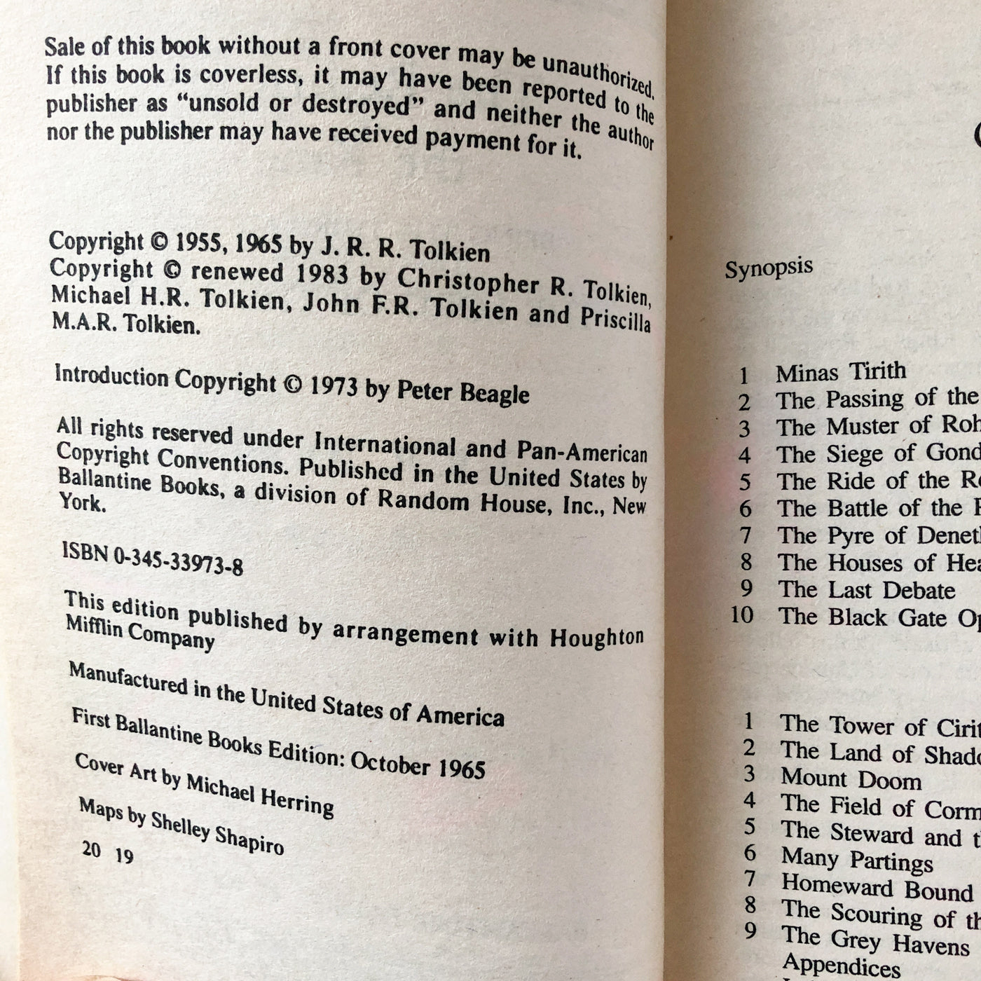 The Return of the King by J.R.R. Tolkien [1983 PAPERBACK] Lord of the Rings #3