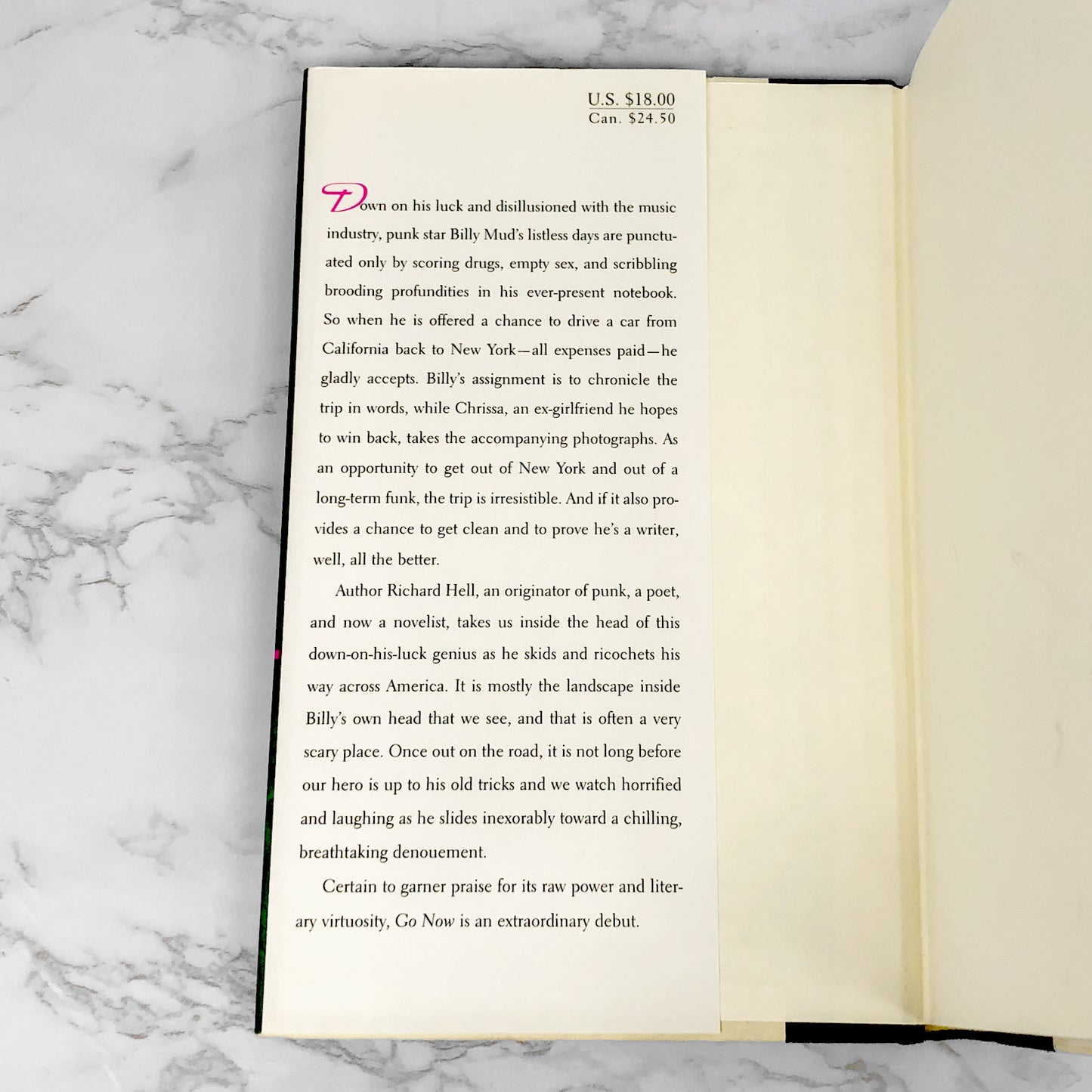 Go Now by Richard Hell [FIRST EDITION / FIRST PRINTING] 1996