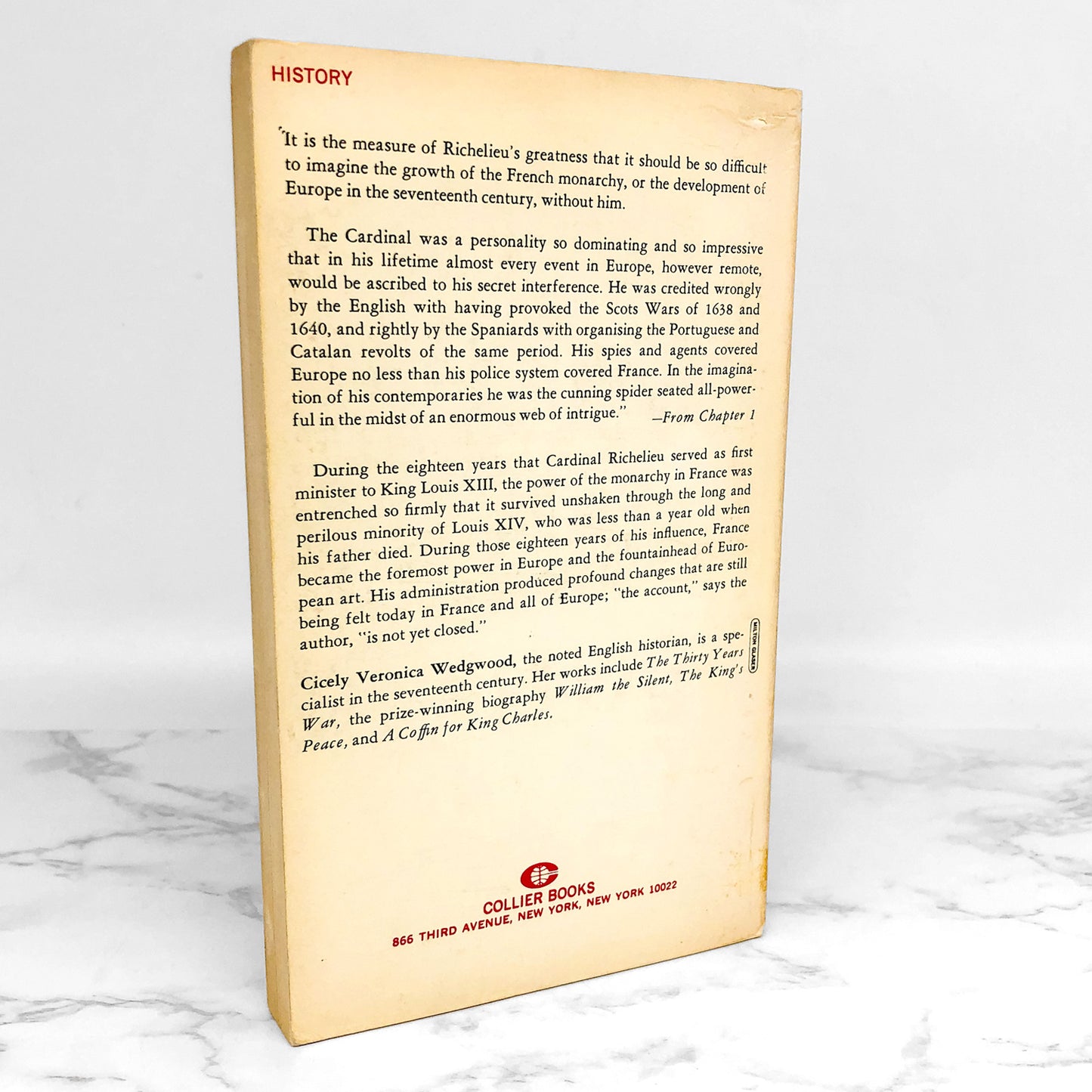 Richelieu and the French Monarchy by C.V. Wedgwood [FIRST PAPERBACK EDITION] 1967 • Collier