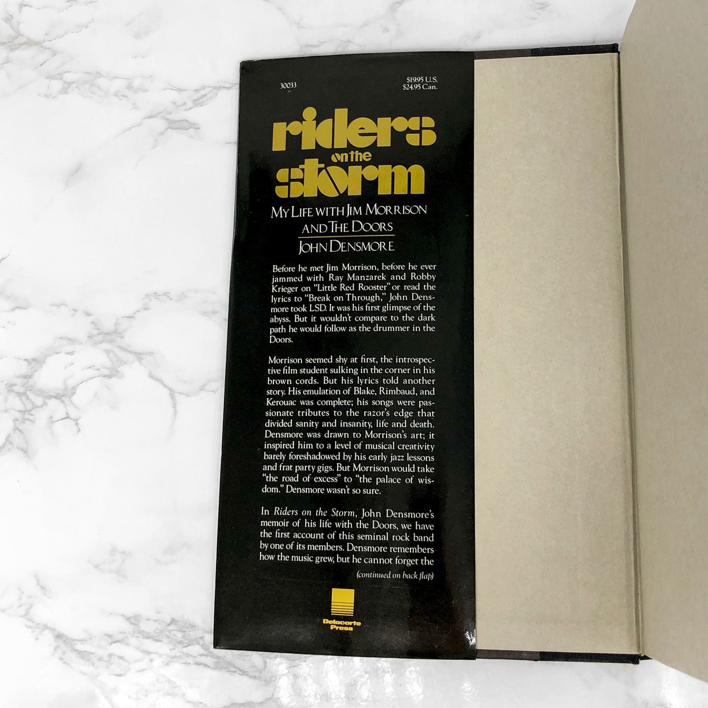 Riders on the Storm: My Life with Jim Morrison and the Doors by John Densmore [FIRST EDITION] 1990