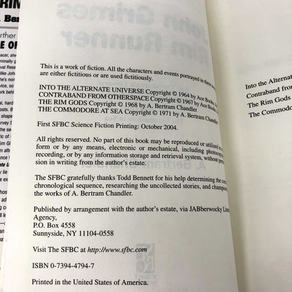 John Grimes: Rim Runner by A. Bertram Chandler [SFBC HARDCOVER OMNIBUS] 2004