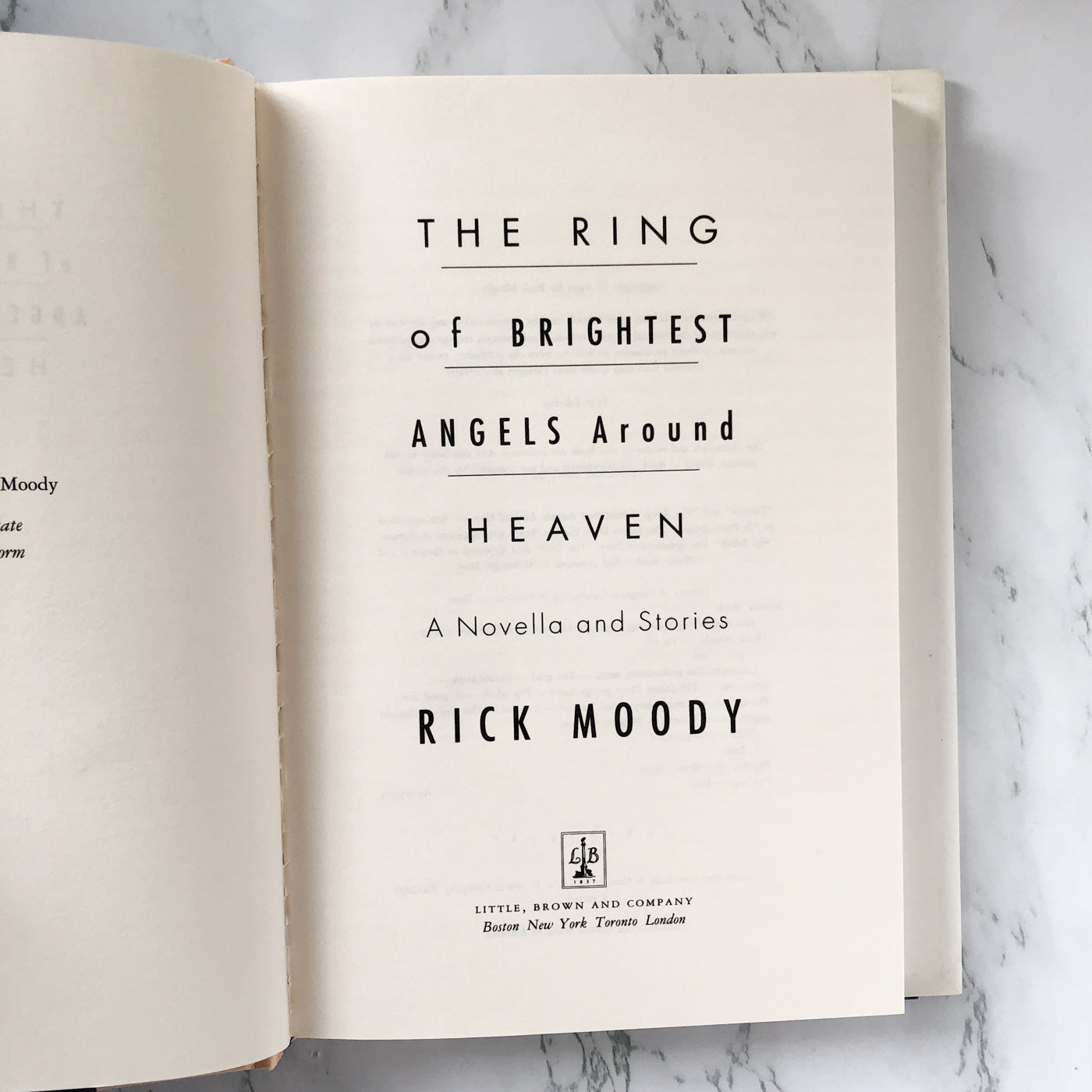 The Ring of Brightest Angels Around Heaven by Rick Moody [FIRST EDITION / FIRST PRINTING]