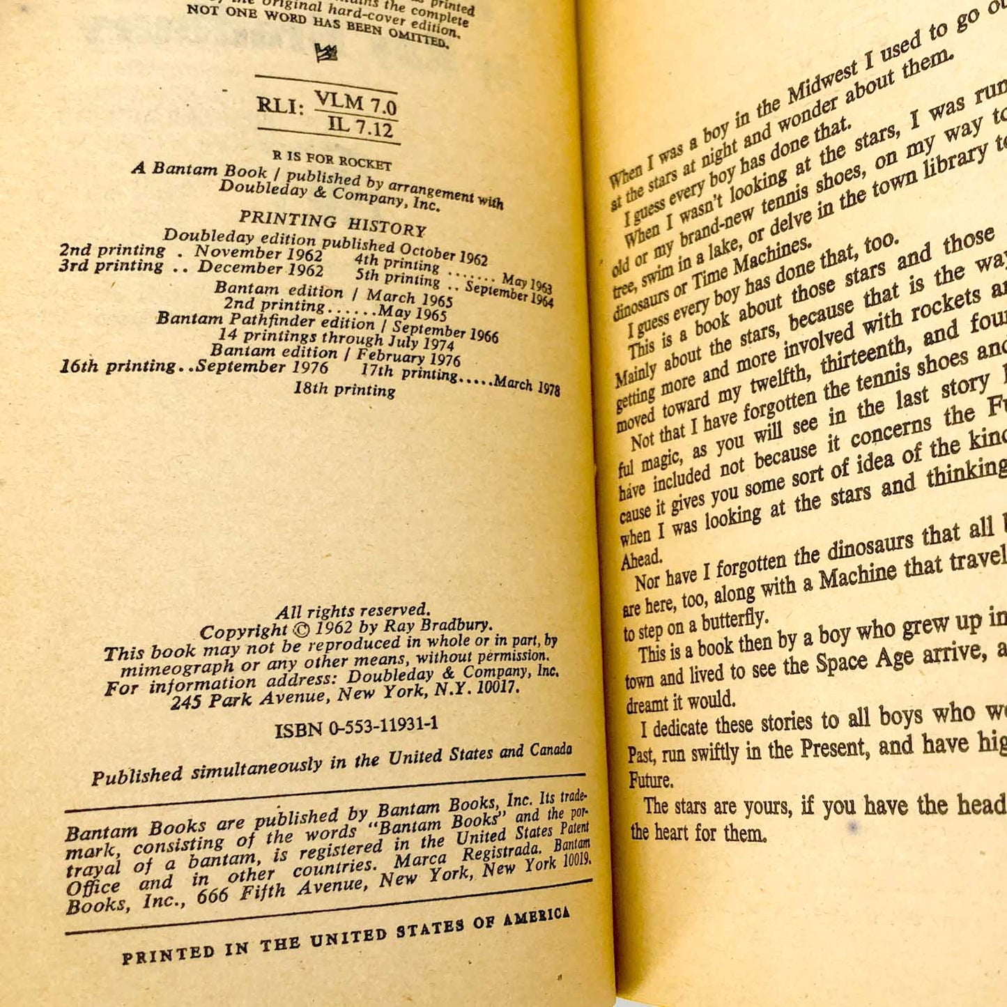 R is for Rocket by Ray Bradbury [1978 PAPERBACK]