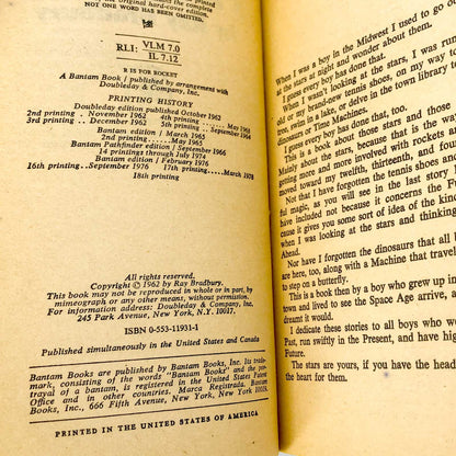 R is for Rocket by Ray Bradbury [1978 PAPERBACK]