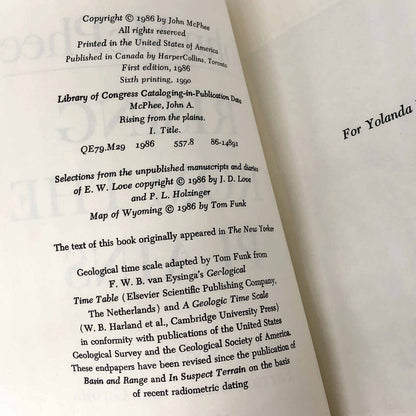 Rising From the Plains by John McPhee [FIRST EDITION PAPERBACK]