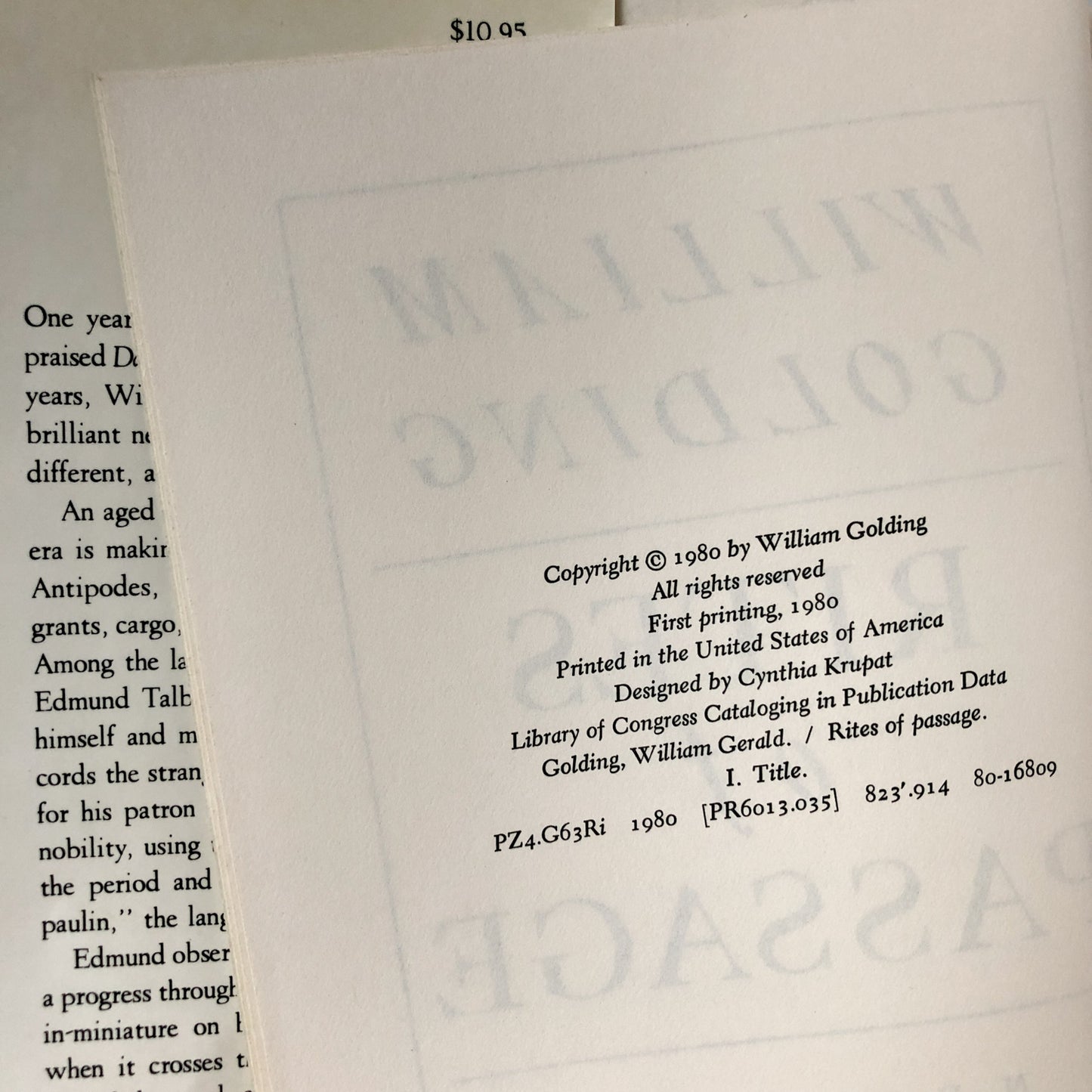 Rites of Passage by William Golding [FIRST EDITION] - Bookshop Apocalypse