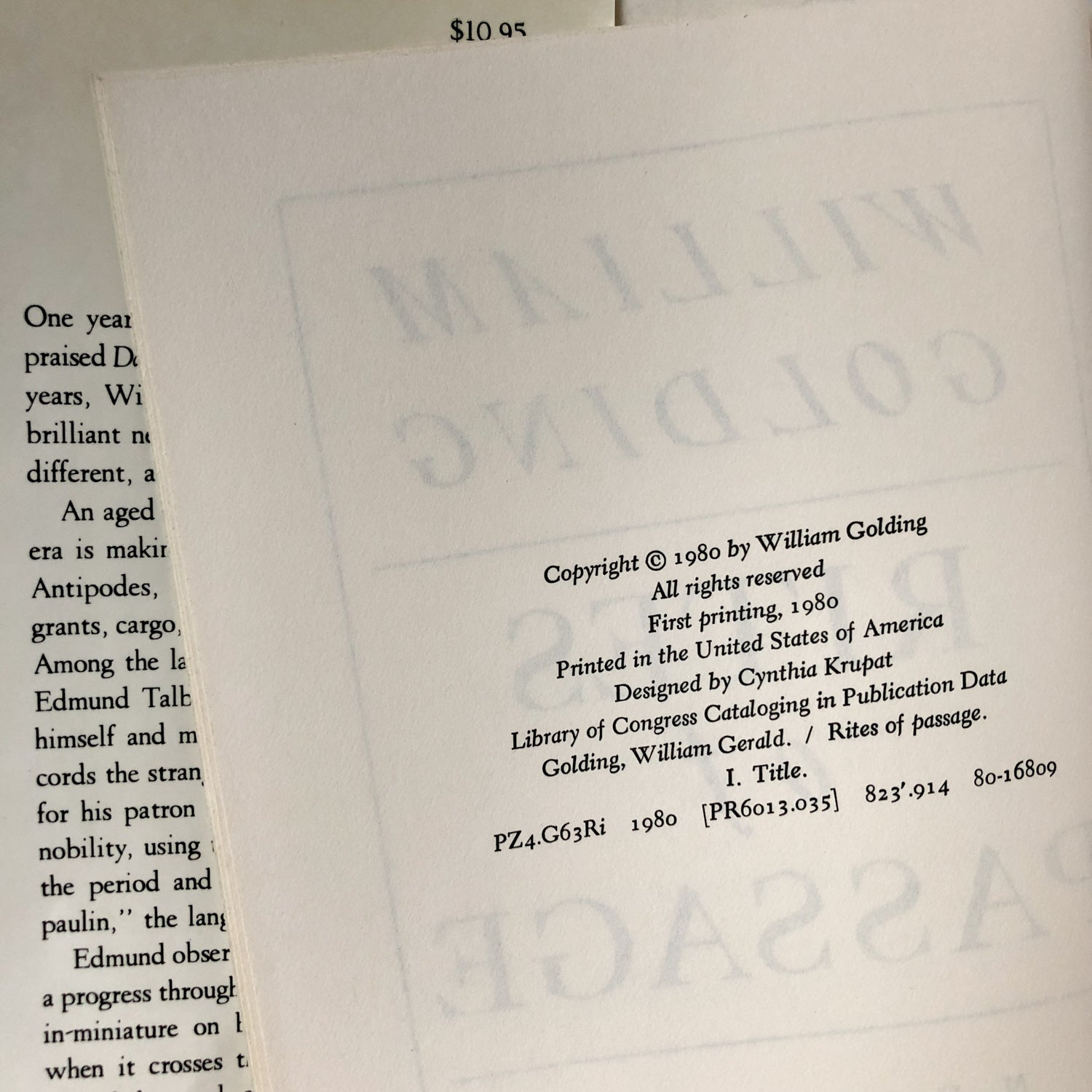 Rites of Passage by William Golding [FIRST EDITION] - Bookshop Apocalypse