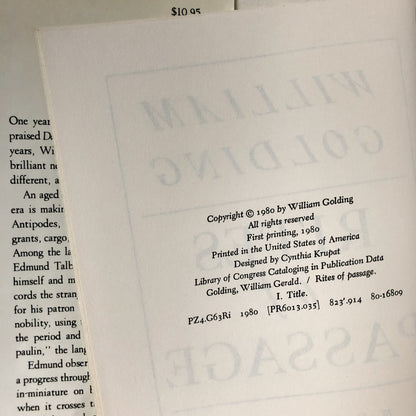 Rites of Passage by William Golding [FIRST EDITION] - Bookshop Apocalypse