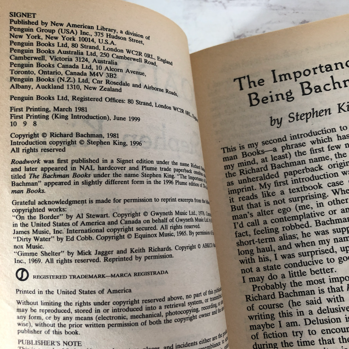 Roadwork by Stephen King [1996 PAPERBACK] - Bookshop Apocalypse